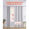 Blackout Curtain Panels White 52x84 Thermal Insulated Room Darkening Drapes